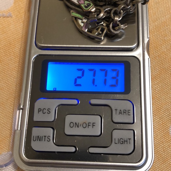 Vintage Pocket Watch Chain Fob enameled silver - Picture 15 of 15